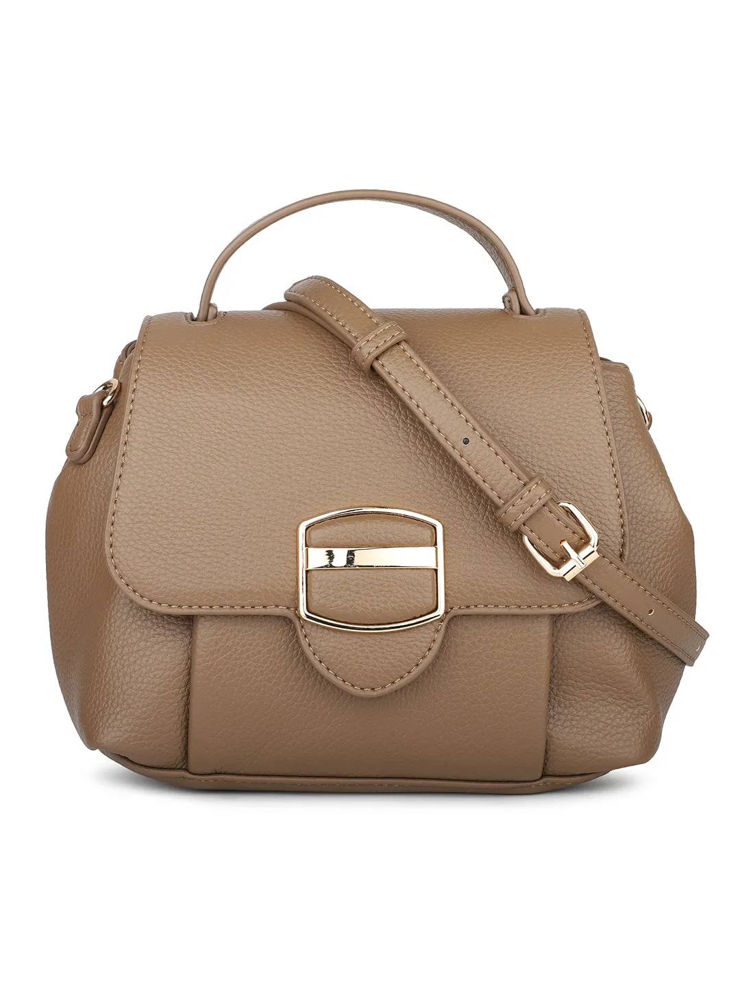 Women Brown Solid Shoulder Bag