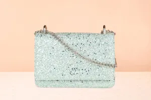 Women Multi Fancy Slip Embellished Box Clutch