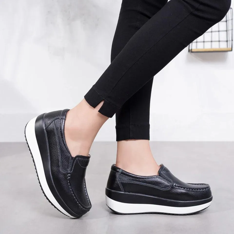 Women's Casual Shoes Loafers Solid Flat Sneakers FGH645-3