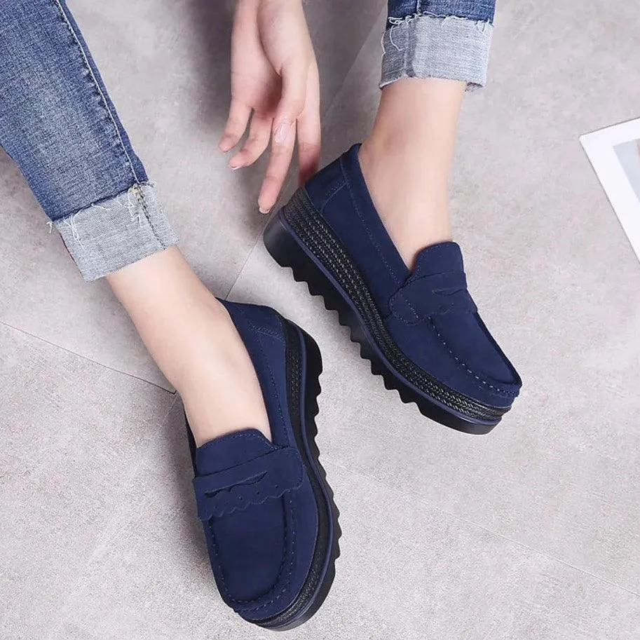 Women's Casual Shoes Loafers Solid Flat Sneakers FGH645-3