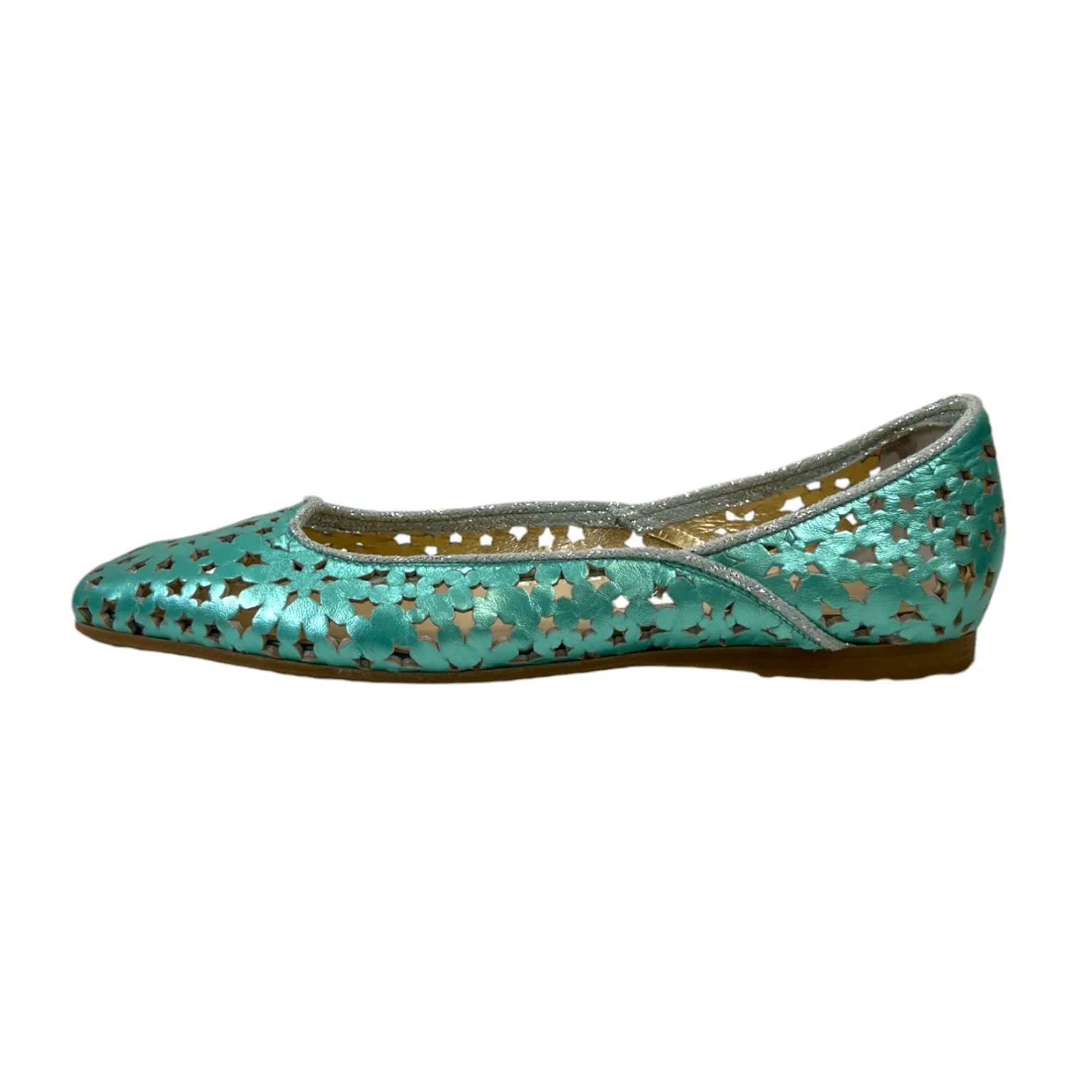 Women's Cut Out Metallic Mules Blue Size EU 39.5 / UK 6.5