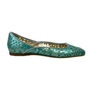 Women's Cut Out Metallic Mules Blue Size EU 39.5 / UK 6.5