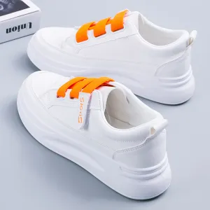 Women's Female Velcro White Spring Board Shallow Canvas Shoes