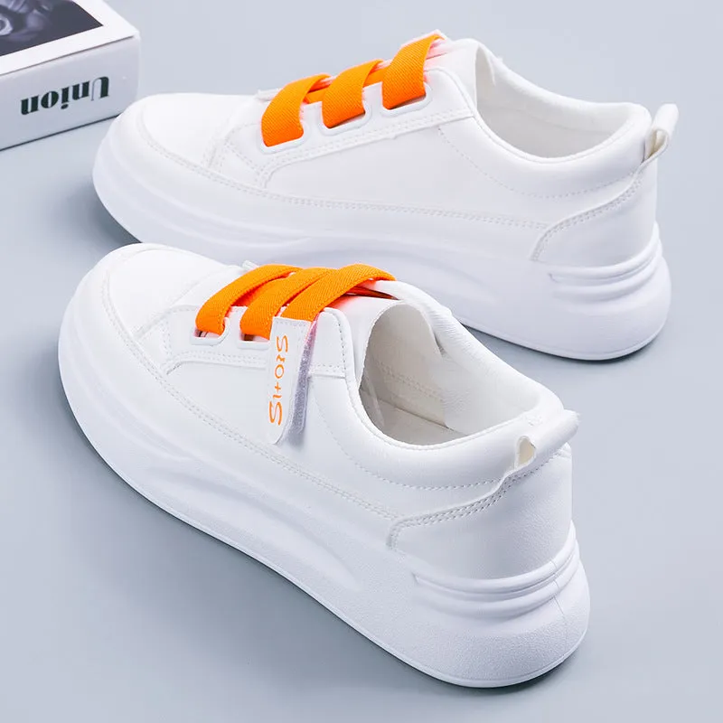 Women's Female Velcro White Spring Board Shallow Canvas Shoes