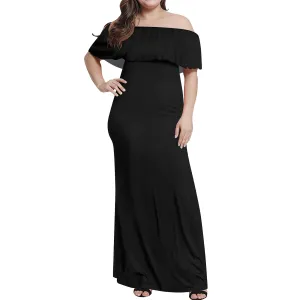 Womens Off-shoulder Long Dress